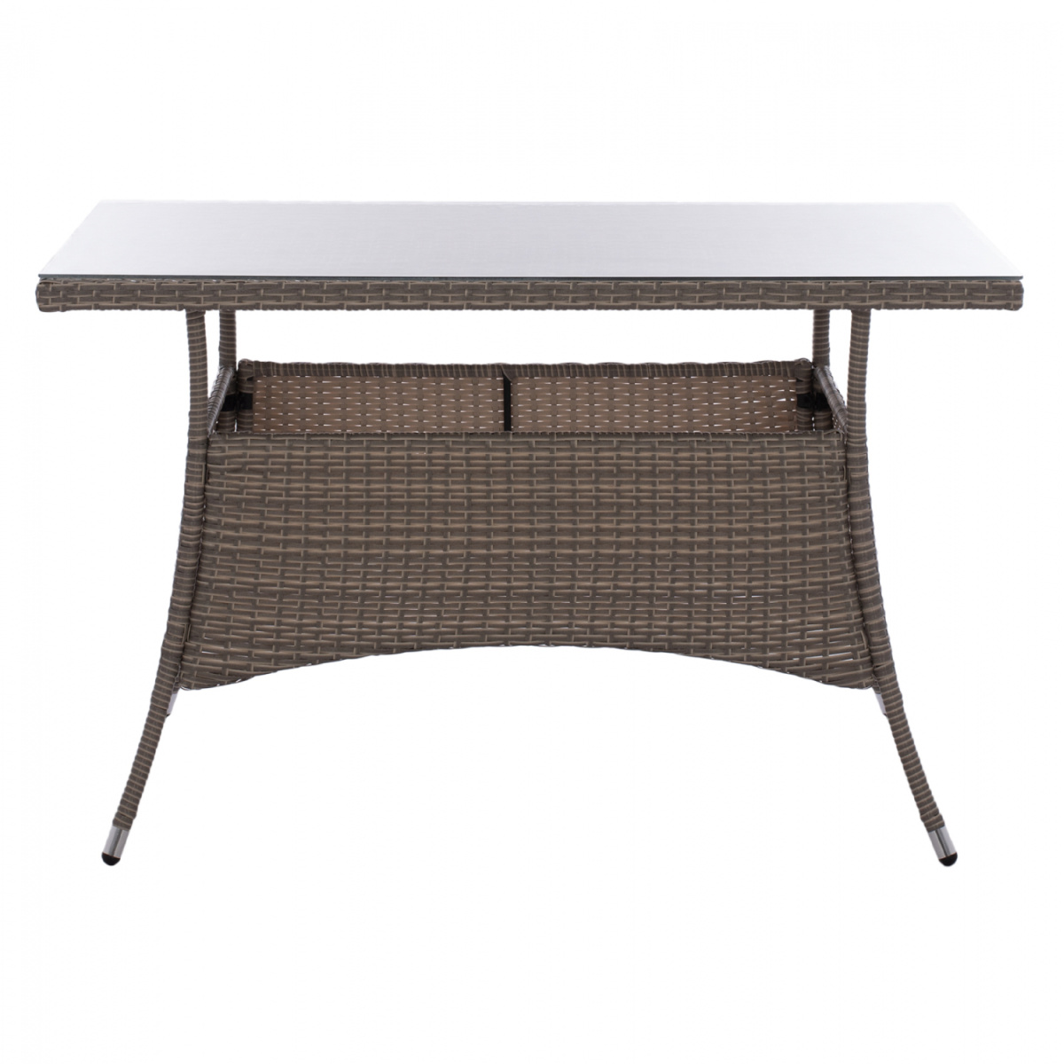 ΤΡΑΠΕΖΙ ΜΕΤΑΛΛΙΚΟ MILITARY RATTAN ΓΚΡΙ HM5141.31 120x70x75Υ εκ. - Image 3