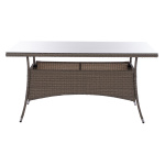 ΤΡΑΠΕΖΙ ΜΕΤΑΛΛΙΚΟ MINSK RATTAN ΓΚΡΙ HM5507.01 150x90x75Υ εκ. - Image 3