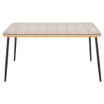 ΤΡΑΠΕΖΙ ΟΡΘΟΓΩΝΙΟ ALLEGRA HM5537.11 ΜΕΤΑΛ.ΜΑΥΡΟ-P.E. RATTAN ΦΥΣΙΚΟ 139,5x79,5x73Υεκ. - Image 3