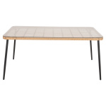 ΤΡΑΠΕΖΙ ΟΡΘΟΓΩΝΙΟ ALLEGRA HM5538.11 ΜΕΤΑΛ.ΜΑΥΡΟ-P.E. RATTAN ΦΥΣΙΚΟ 159,5x89,5x72Υεκ. - Image 3