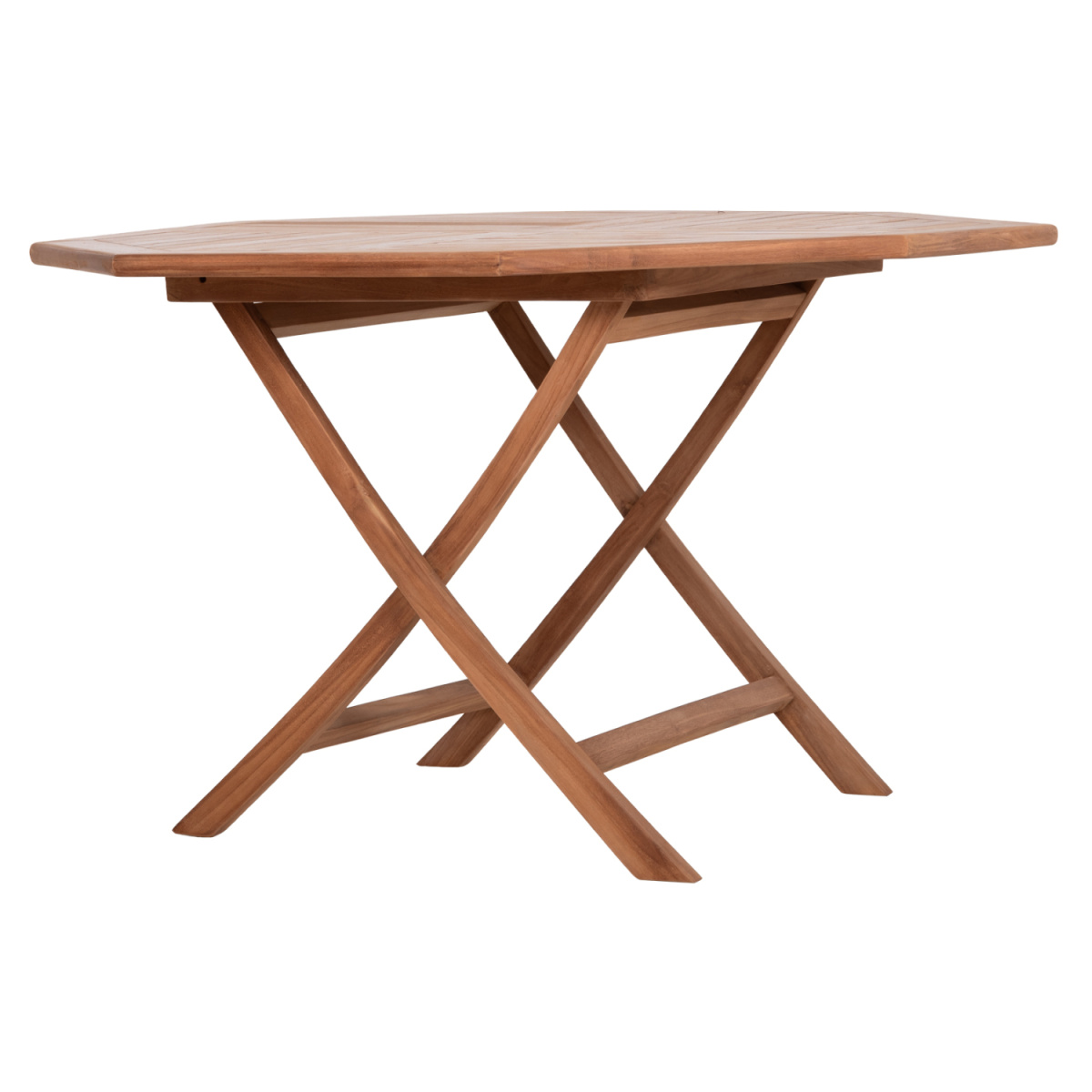 ΤΡΑΠΕΖΙ ΠΟΛΥΓΩΝΟ ΠΤΥΣΣΟΜΕΝΟ KARLIN HM6618 ΞΥΛΟ TEAK ΣΕ ΦΥΣΙΚΟ ΧΡΩΜΑ 120x120x75Yεκ. - Image 4