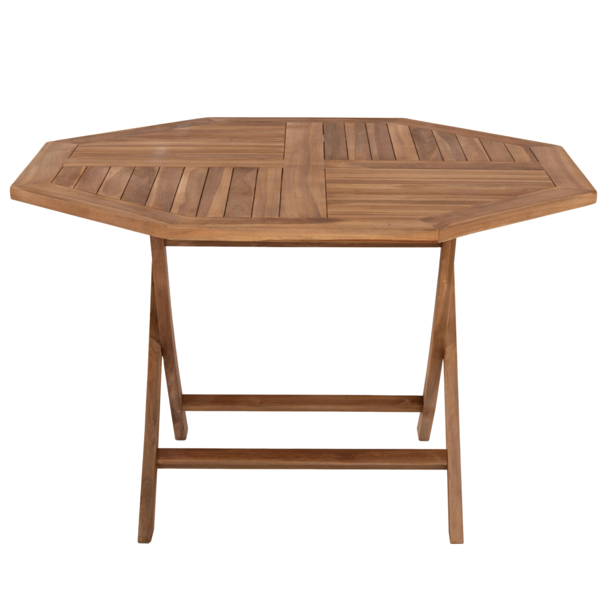 ΤΡΑΠΕΖΙ ΠΟΛΥΓΩΝΟ KENDALL ΠΤΥΣΣΟΜΕΝΟ HM9545 TEAK ΣΕ ΦΥΣΙΚΟ ΧΡΩΜΑ 120x120x75Yεκ. - Image 3