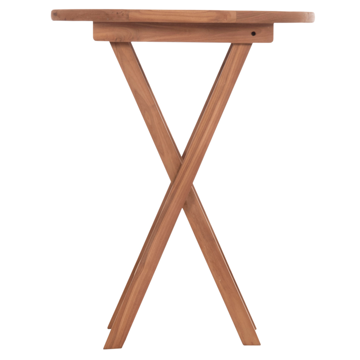 ΤΡΑΠΕΖΙ ΣΚΗΝΟΘΕΤΗ ΣΤΡΟΓΓΥΛΟ ERIS HM18119 ΞΥΛΟ TEAK--ΦΥΣΙΚΟ Φ60x75Υεκ. - Image 3