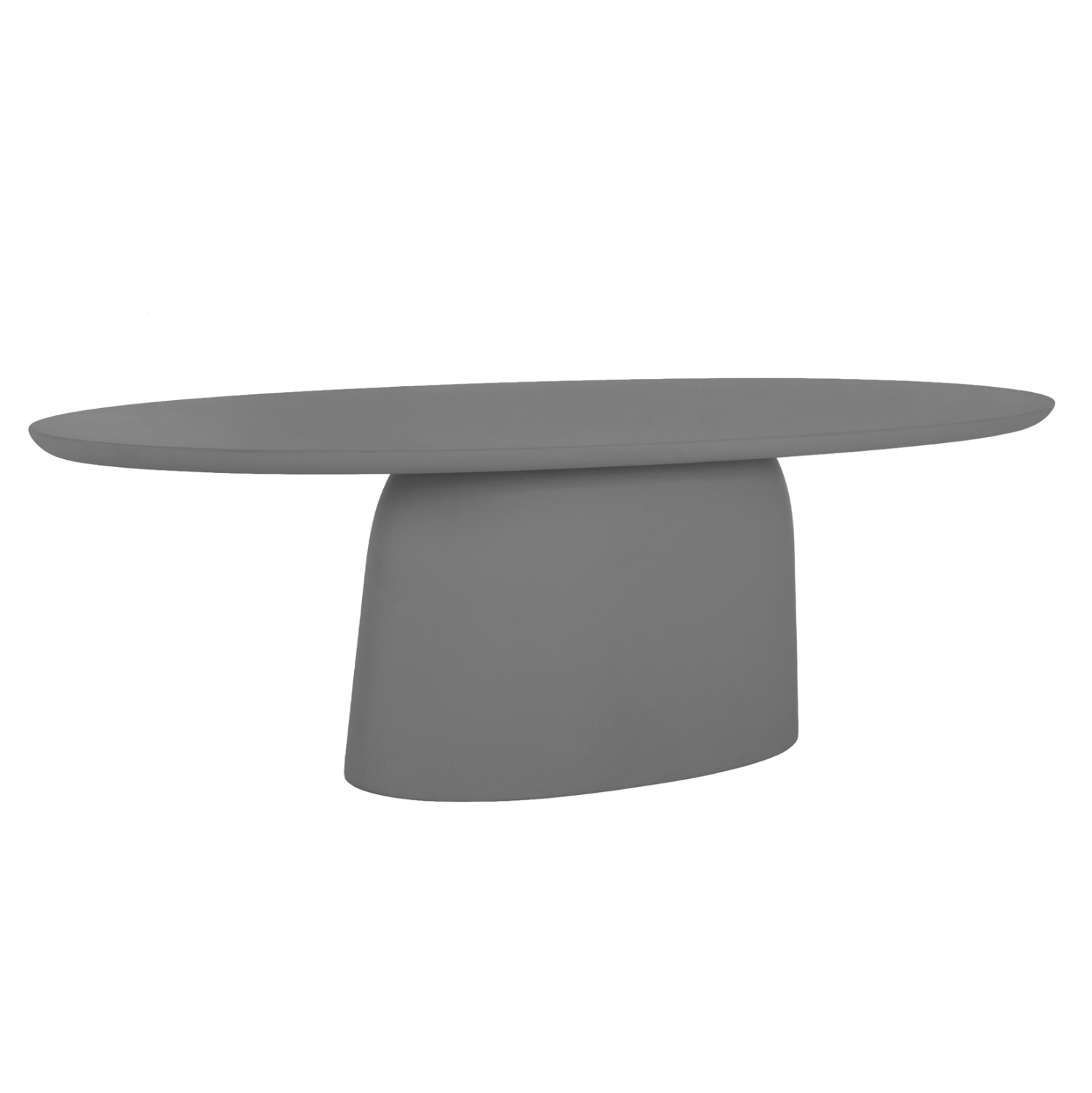 trapezi-trapezarias-obal-fb9657601-gkri- ΤΡΑΠΕΖΙ ΤΡΑΠΕΖΑΡΙΑΣ ΟΒΑΛ BRECCAN HM6576.01 ΓΚΡΙ FIBER CEMENT 200x100x75Υεκ. - Image 1