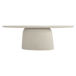 ΤΡΑΠΕΖΙ ΤΡΑΠΕΖΑΡΙΑΣ ΟΒΑΛ BRECCAN HM6577.02 ΜΠΕΖ FIBER CEMENT 240x100x75Υεκ. - Image 3