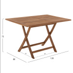ΤΡΑΠΕΖΙ ΤΡΑΠΕΖΑΡΙΑΣ KENDALL ΠΤΥΣΣΟΜΕΝΟ HM9542 TEAK ΣΕ ΦΥΣΙΚΟ ΧΡΩΜΑ 120x80x75Yεκ. - Image 2
