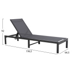 ΞΑΠΛΩΣΤΡΑ ΑΛΟΥΜΙΝΙΟΥ THATCHER HM5983.03 ΑΝΘΡΑΚΙ ΣΚΕΛΕΤΟΣ & TEXTILENE 196,5x64,5x92Υεκ - Image 2