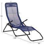 ΞΑΠΛΩΣΤΡΑ ΚΟΥΝΙΣΤΗ SWINGSAND HM6553.05 ΜΠΛΕ TEXTILENE--ΜΑΥΡΟ ΜΕΤΑΛΛΟ 143x60x94Υεκ - Image 2