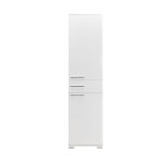 Ντουλάπα Chad με συρτάρια λευκό gloss 45x40x188εκ - Image 3