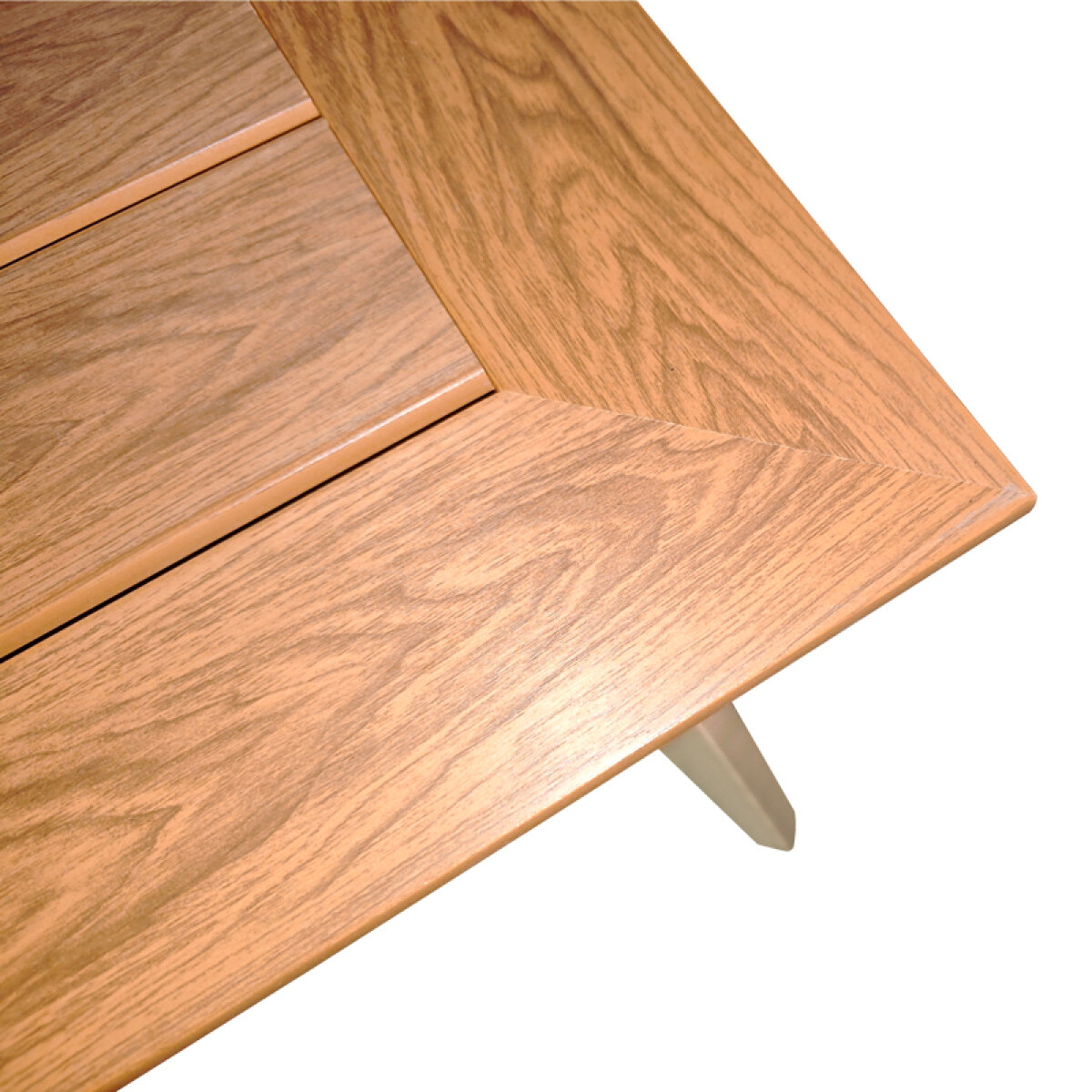 Τραπέζι Synergy αλουμίνιο cappuccino-plywood σε φυσική απόχρωση 80x80x74εκ - Image 3