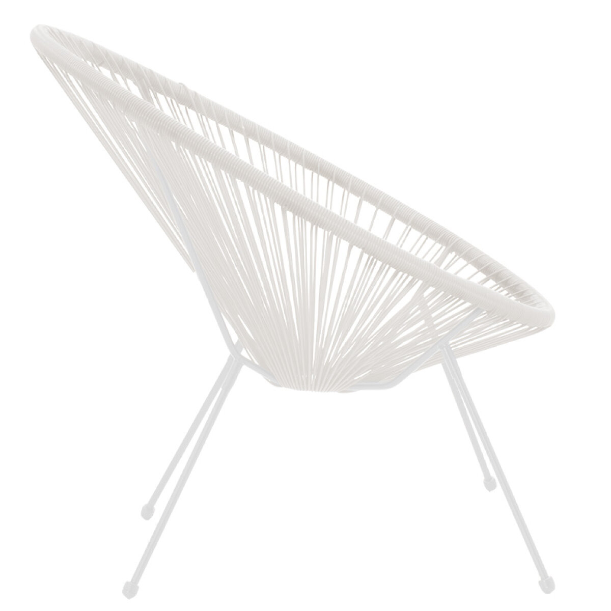 Πολυθρόνα Acapulco μεταλλο-pe rattan σε λευκή απόχρωση 68.5x74.5x84εκ - Image 2