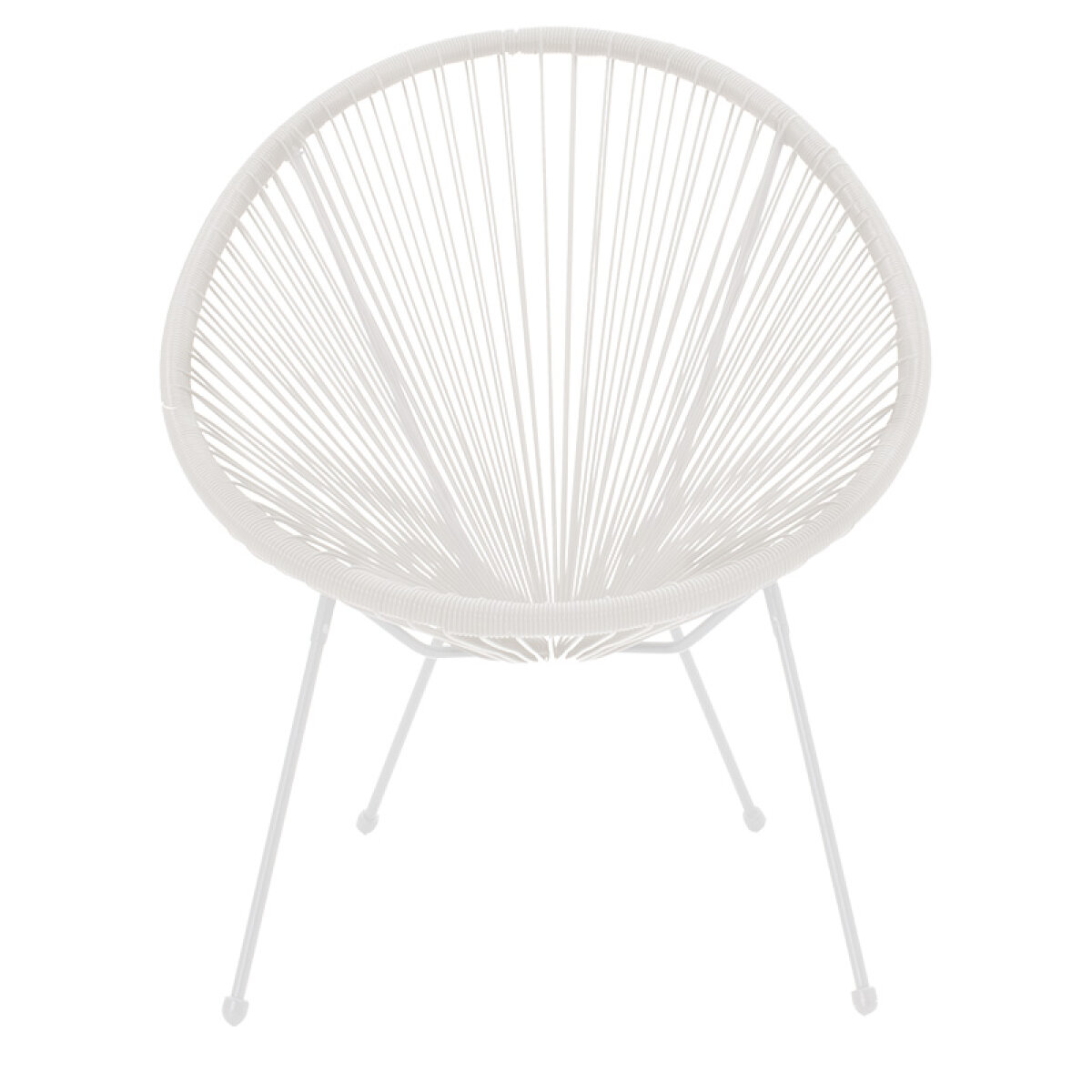 Πολυθρόνα Acapulco μεταλλο-pe rattan σε λευκή απόχρωση 68.5x74.5x84εκ - Image 3