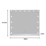 Καθρέπτης Led Hollywood μέταλλο λευκό 60x12x52.3εκ - Image 2