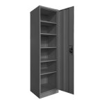 Μεταλλική ντουλάπα-στήλη Koya ανθρακί 45x50x180εκ
