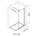 Σταθερό διαχωριστικό CRISTINA WHITE MAT 125TR-100 - Image 4