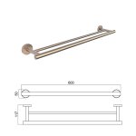 LUSSO BRG διπλή βάση για πετσέτα 3648BRG - Image 4