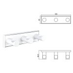 MODENA WHITE MATT τριπλή κρεμάστρα 3853-3WM - Image 3