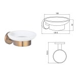 LUSSO BRUSH ROSE GOLD σαπουνοθήκη 3659BRG - Image 3