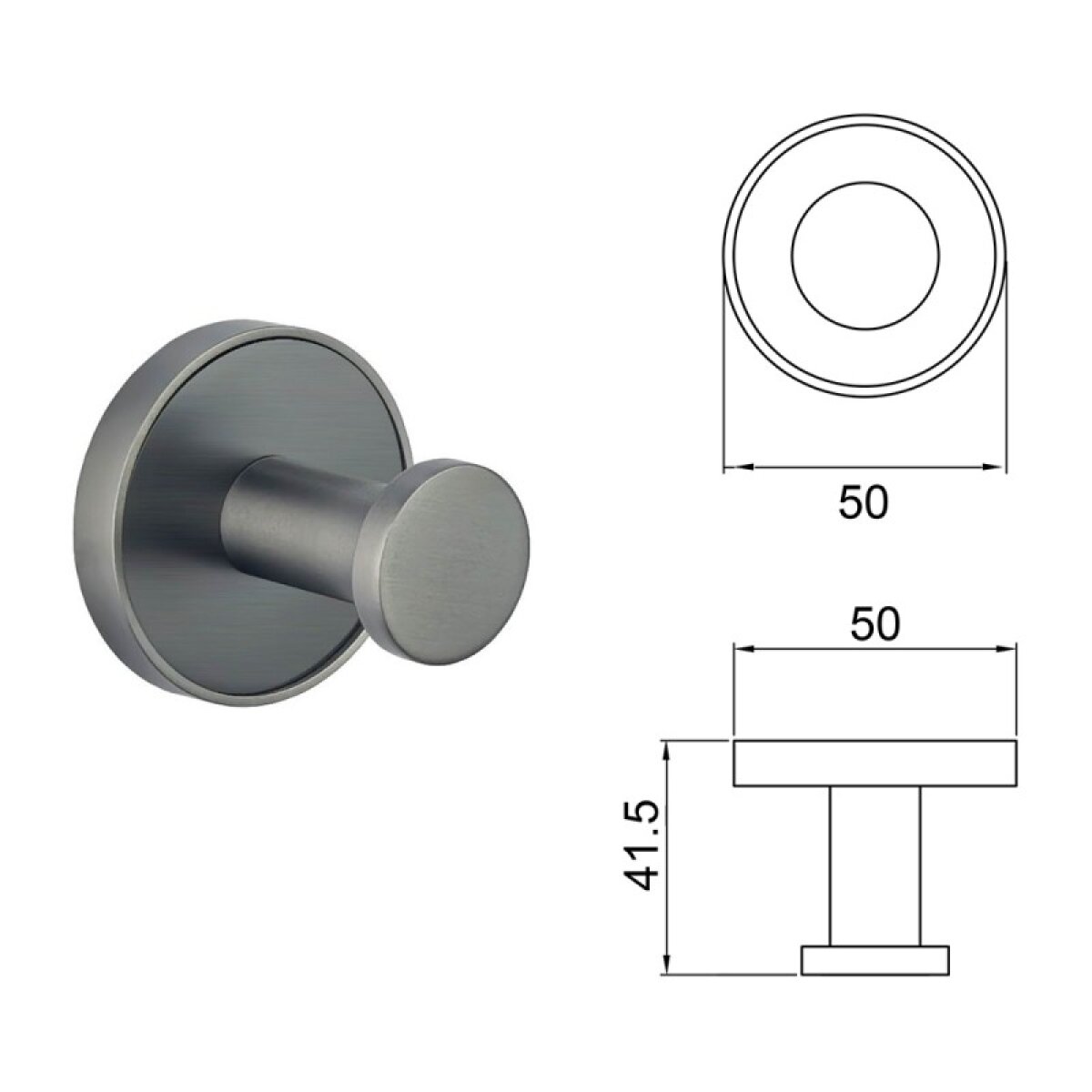 LUSSO GUN GREY κρεμάστρα 3653-1GG - Image 2