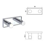 MODENA CHROME διπλή κρεμάστρα 3853-2C - Image 2