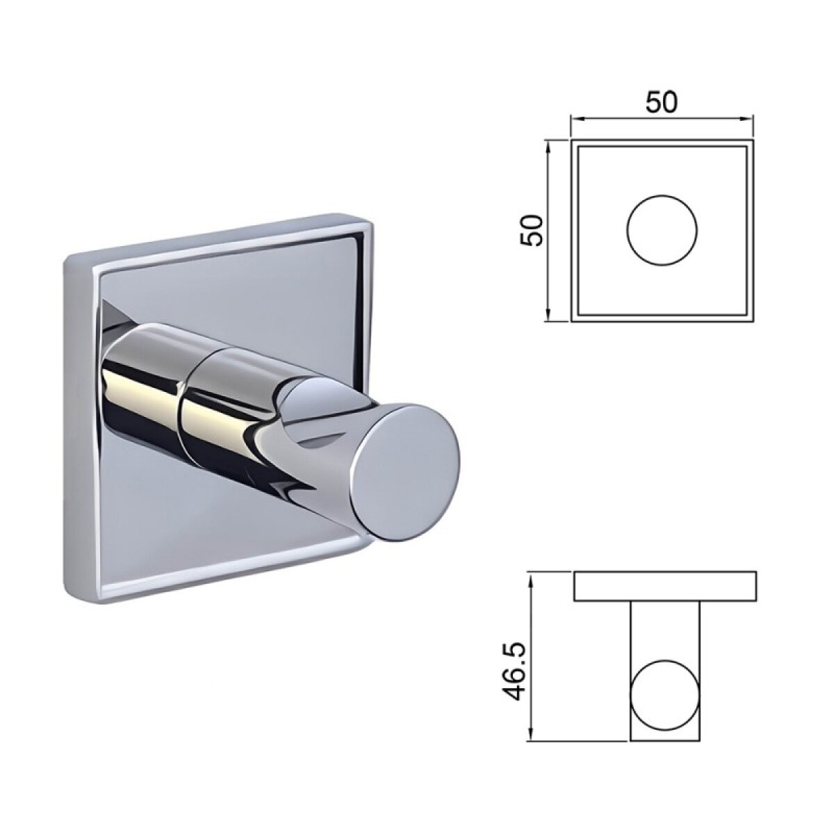 MODENA CHROME μονή κρεμάστρα 3853-1C - Image 3