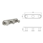 LUSSO BRUSH τριπλή κρεμάστρα 3653-3BS - Image 3