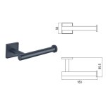 MODENA BLACK MATT χαρτοθήκη τουαλέτας 3851-1MB - Image 2