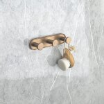 LUSSO BRUSH ROSE GOLD τριπλή κρεμάστρα 3653-3BRG - Image 2