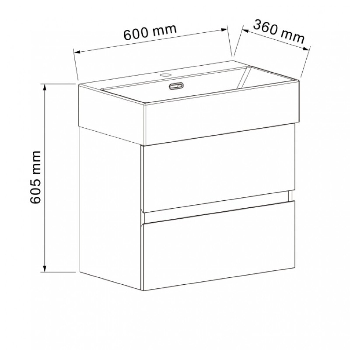 PVC έπιπλο COMPACT 5845W + νιπτήρας 6036W - Image 3
