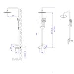 Σύστημα ντους Trento ICF 6237 BRUSH GOLD - Image 2