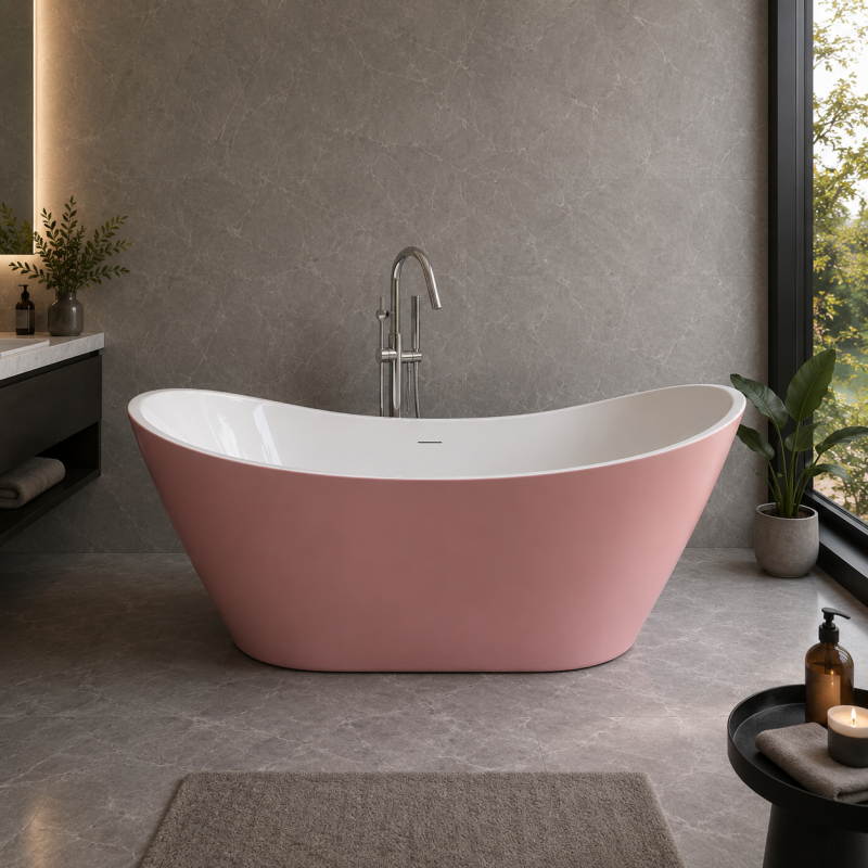 LB1781PINK-800x800 Ελεύθερης τοποθέτησης μπανιέρα LB1781PINK - Image 1