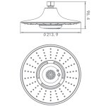 Κεφαλή σταθερού ντους - ICH 6223-1 - Image 2